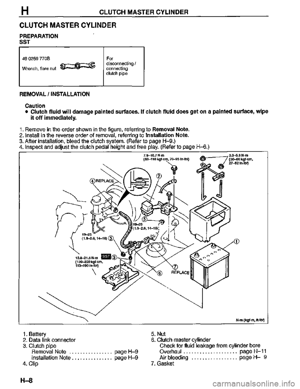 MAZDA MX-3 1995  Workshop Manual 