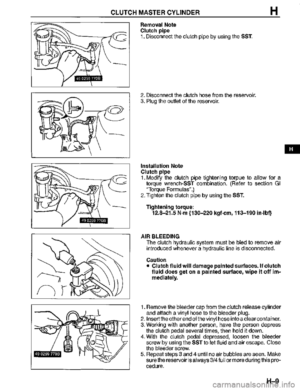 MAZDA MX-3 1995  Workshop Manual 