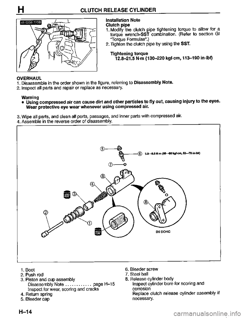 MAZDA MX-3 1995  Workshop Manual 