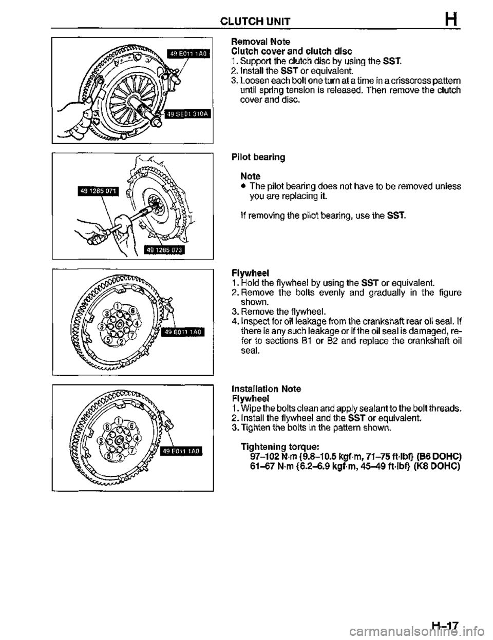 MAZDA MX-3 1995  Workshop Manual 