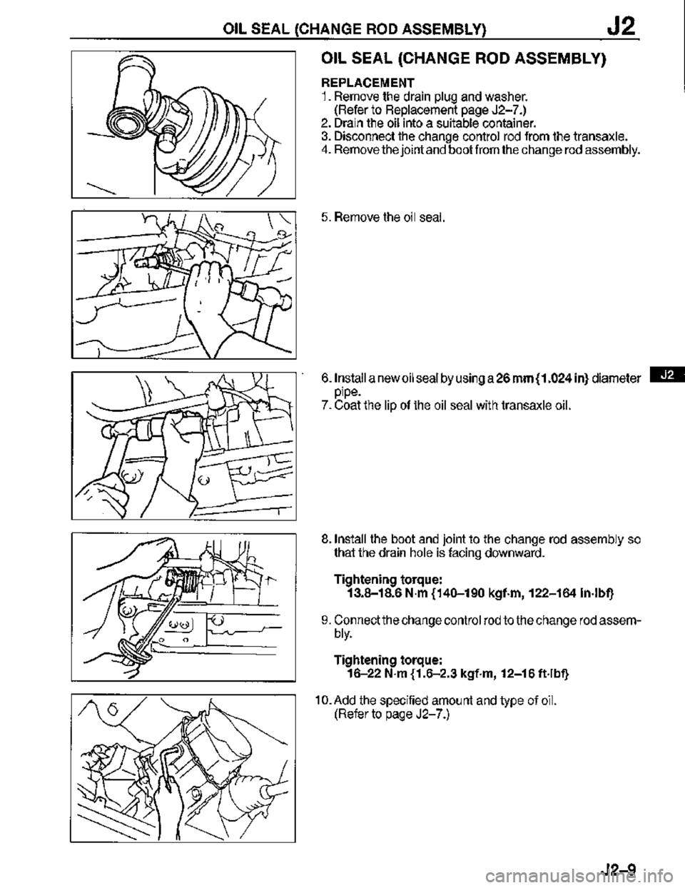 MAZDA MX-3 1995  Workshop Manual 