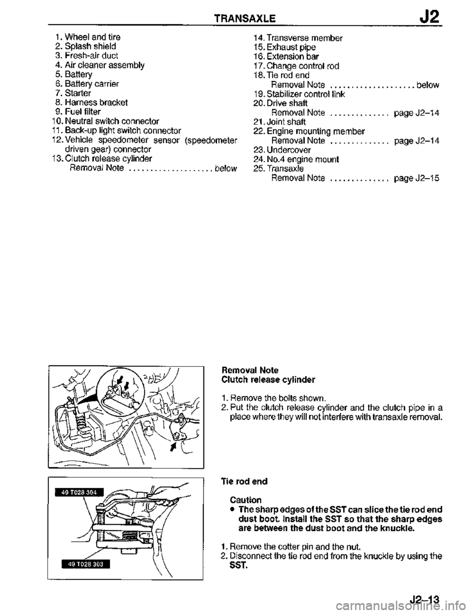 MAZDA MX-3 1995  Workshop Manual 