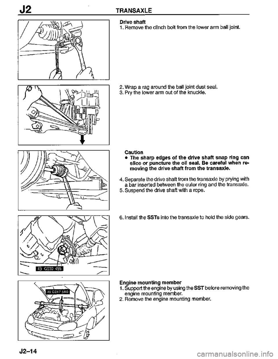 MAZDA MX-3 1995  Workshop Manual 