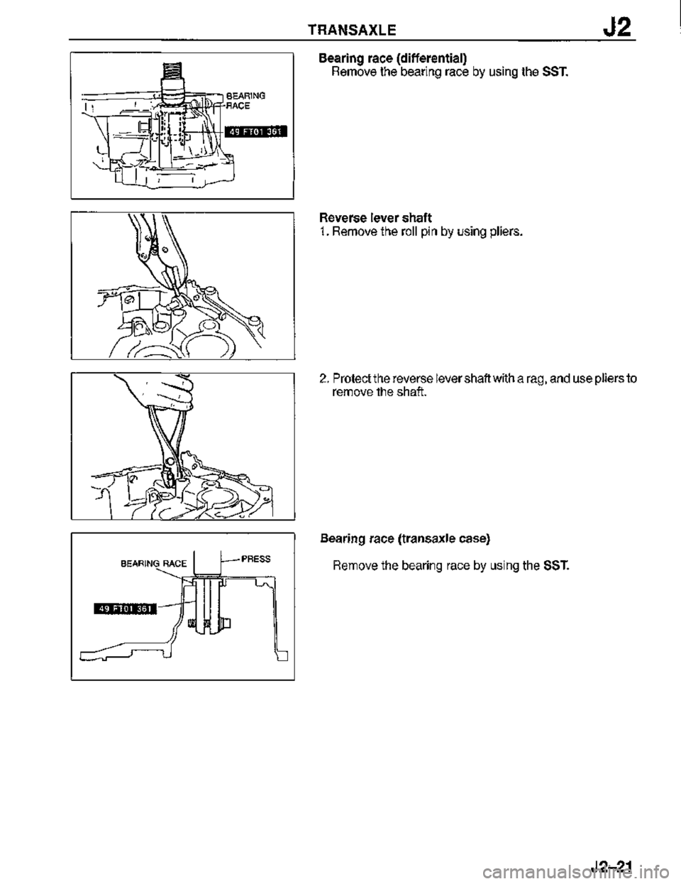 MAZDA MX-3 1995  Workshop Manual 