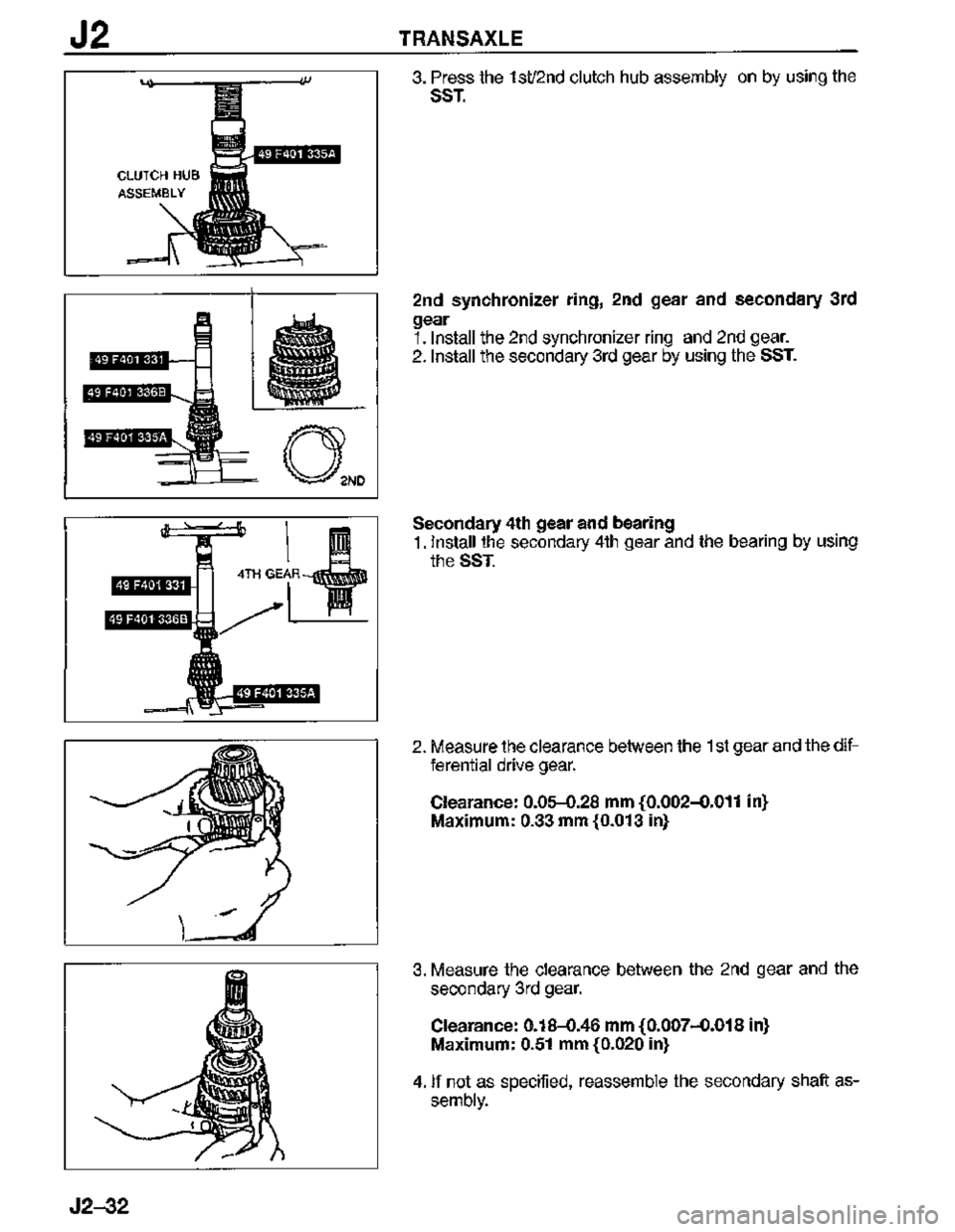 MAZDA MX-3 1995  Workshop Manual 
