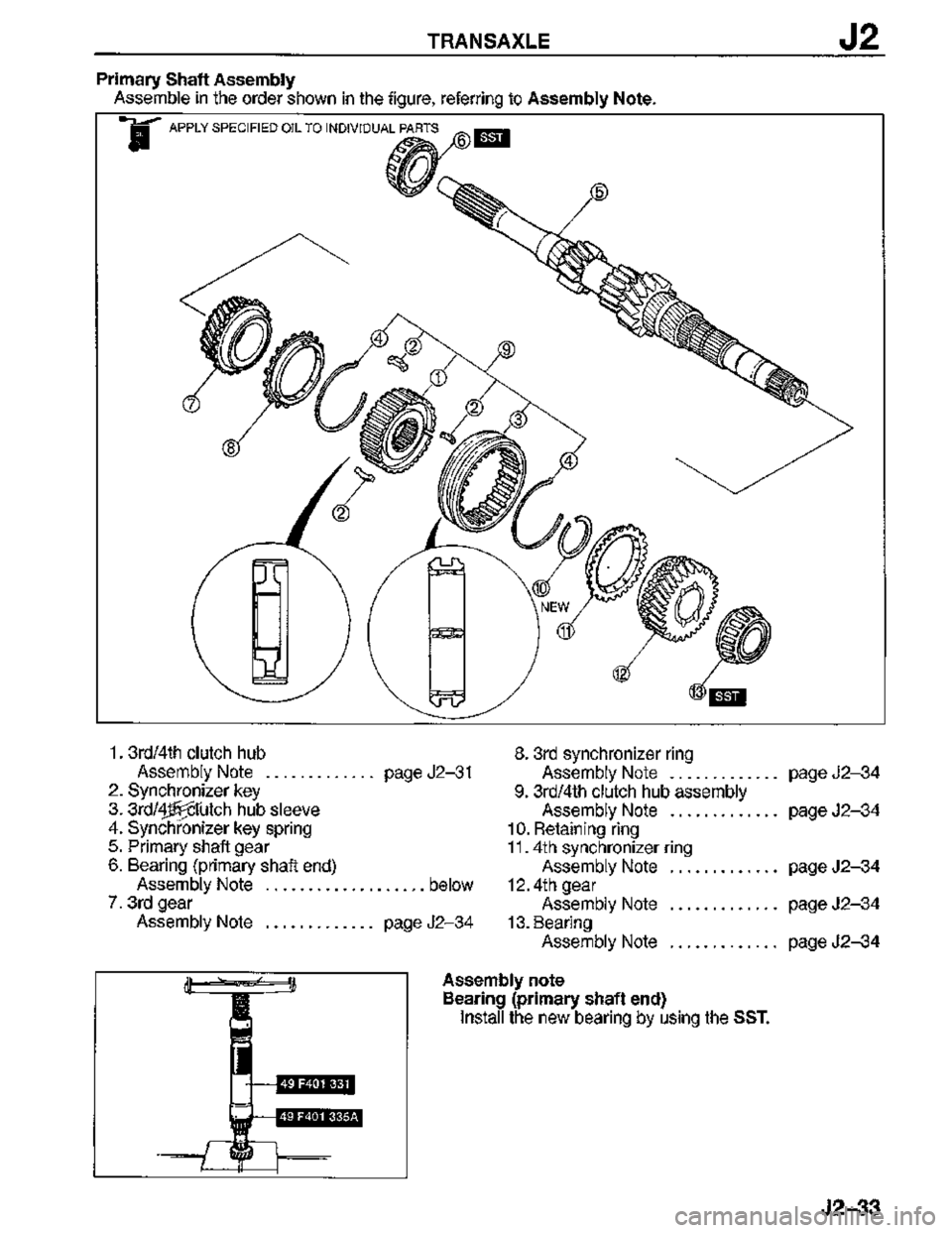 MAZDA MX-3 1995  Workshop Manual 