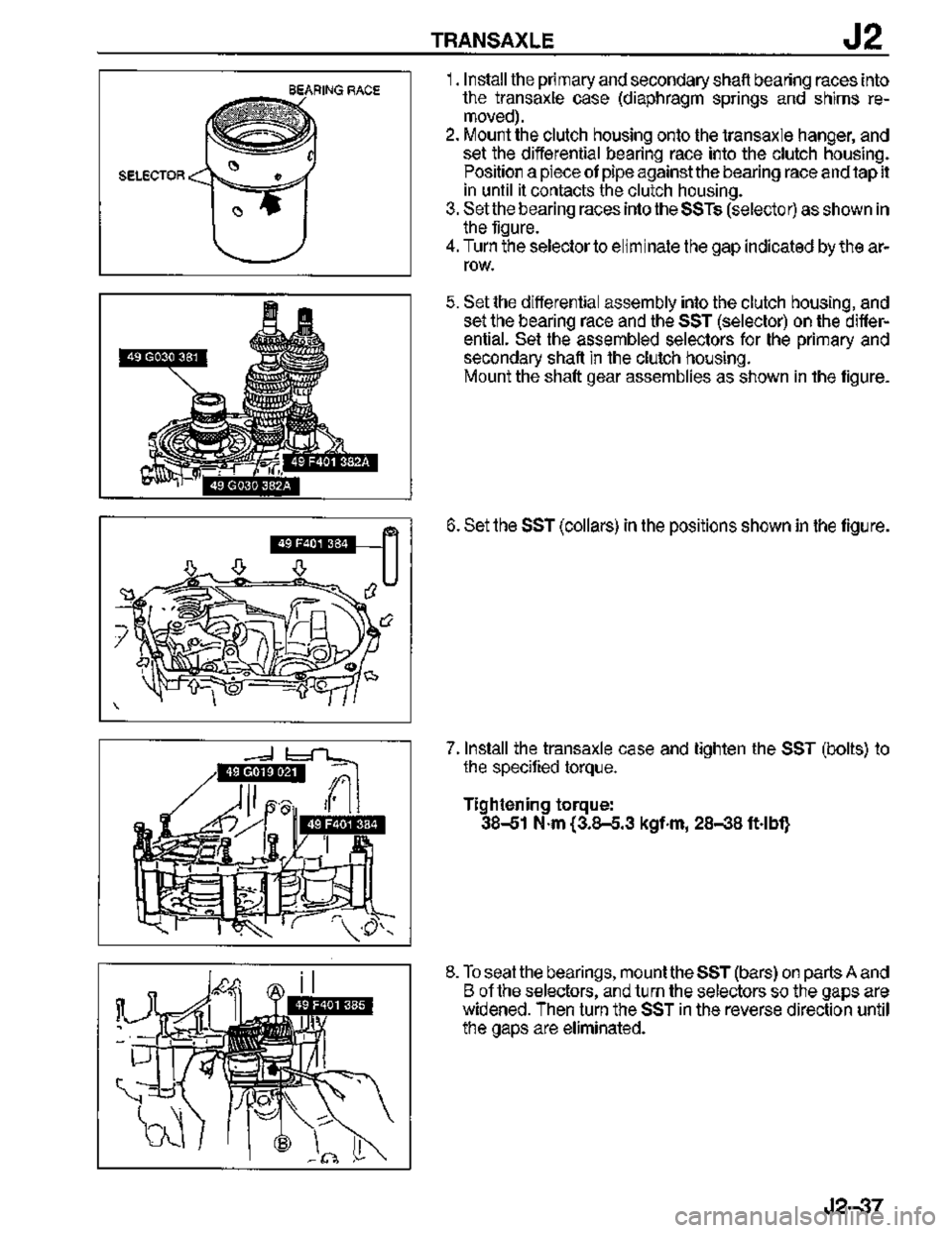 MAZDA MX-3 1995  Workshop Manual 
