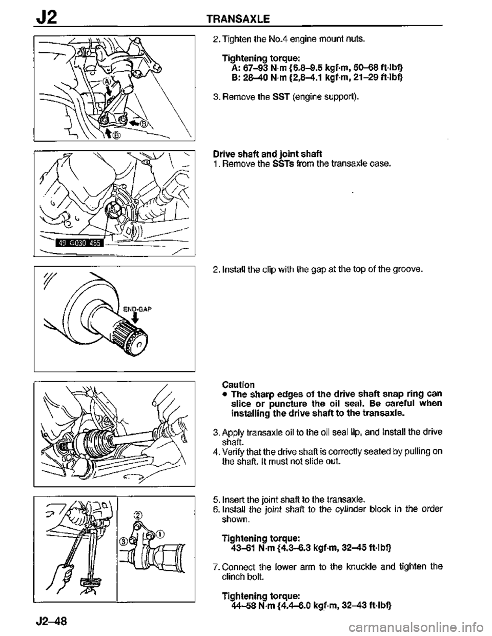 MAZDA MX-3 1995  Workshop Manual 