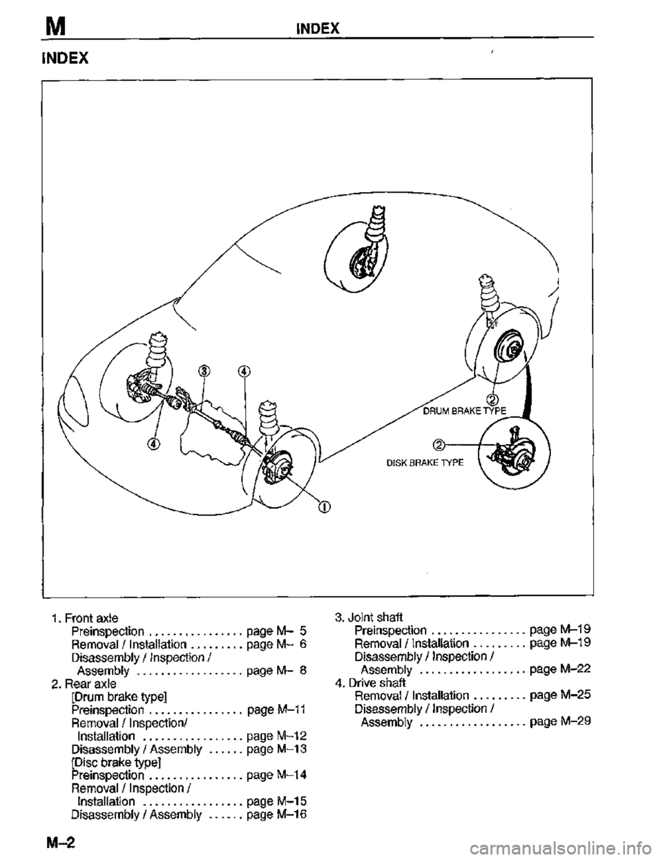 MAZDA MX-3 1995  Workshop Manual 