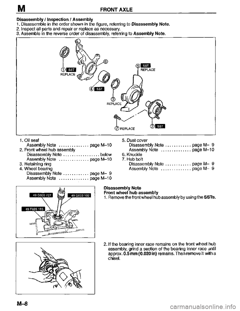 MAZDA MX-3 1995  Workshop Manual 