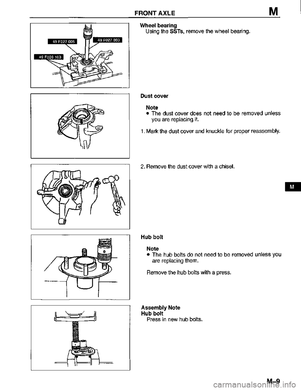MAZDA MX-3 1995  Workshop Manual 