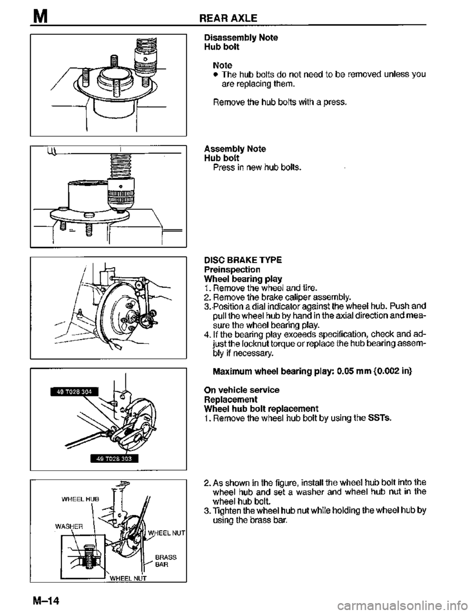 MAZDA MX-3 1995  Workshop Manual 