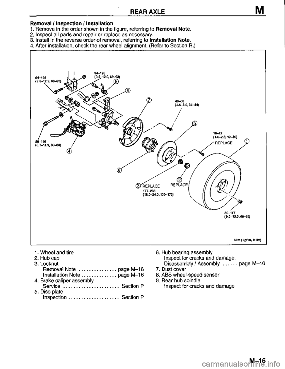 MAZDA MX-3 1995  Workshop Manual 