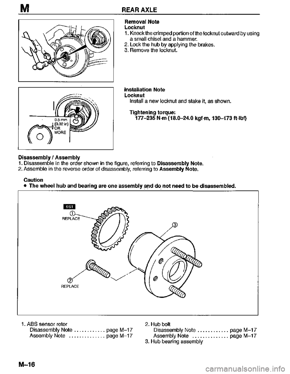 MAZDA MX-3 1995  Workshop Manual 