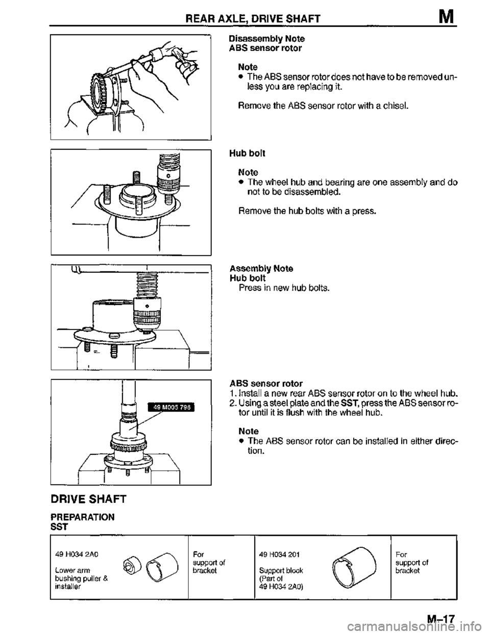 MAZDA MX-3 1995  Workshop Manual 