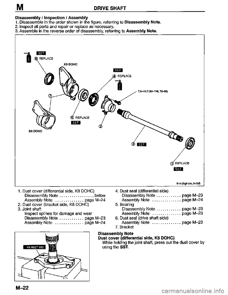 MAZDA MX-3 1995  Workshop Manual 