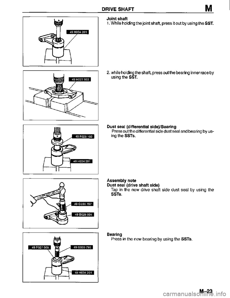 MAZDA MX-3 1995  Workshop Manual 
