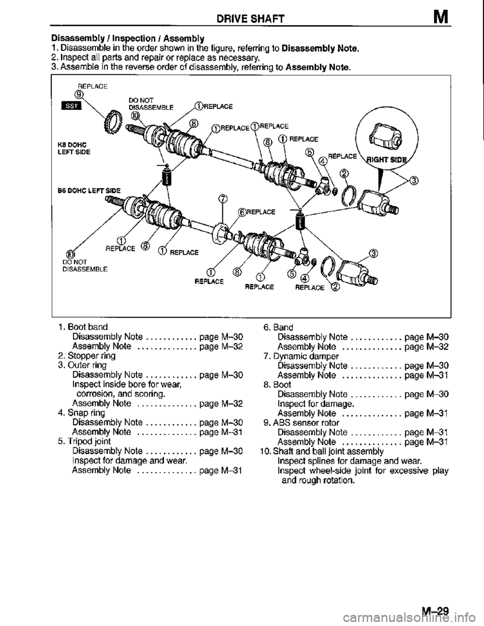 MAZDA MX-3 1995  Workshop Manual 