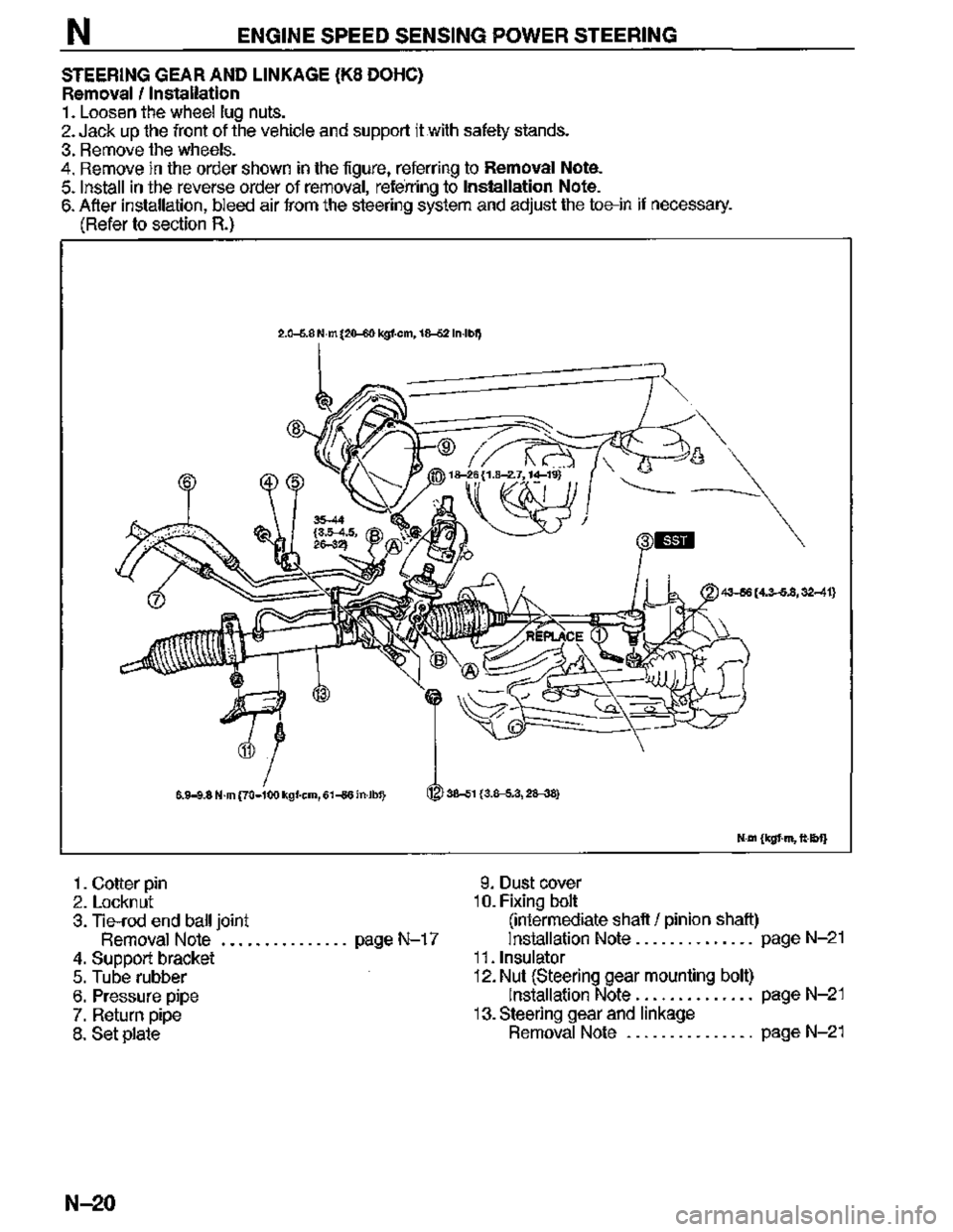 MAZDA MX-3 1995  Workshop Manual 
