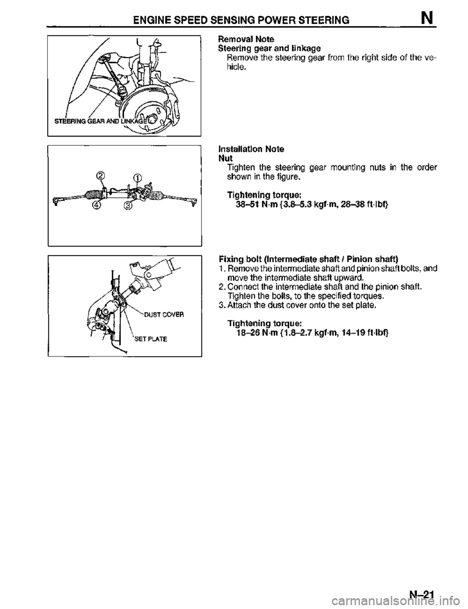 MAZDA MX-3 1995  Workshop Manual 