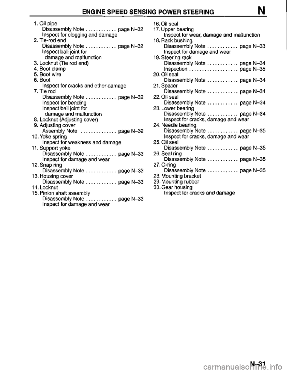 MAZDA MX-3 1995  Workshop Manual 