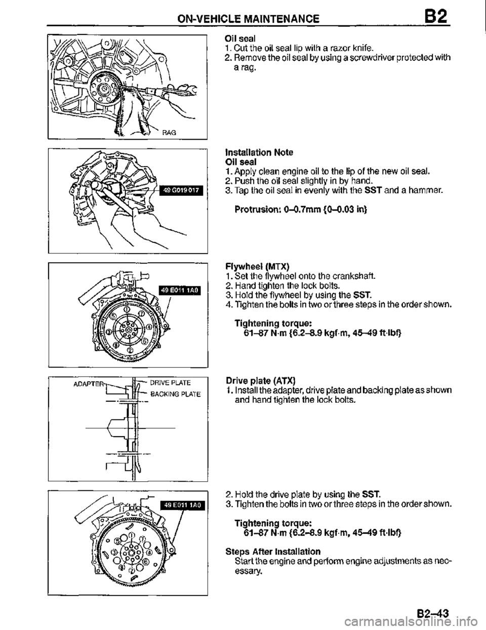 MAZDA MX-3 1995  Workshop Manual 