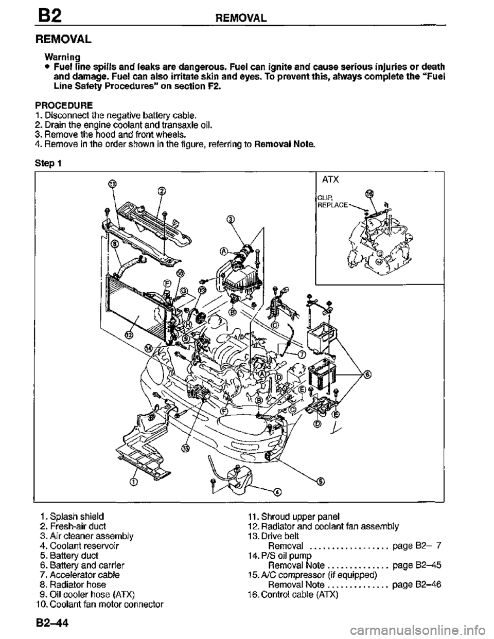 MAZDA MX-3 1995  Workshop Manual 
