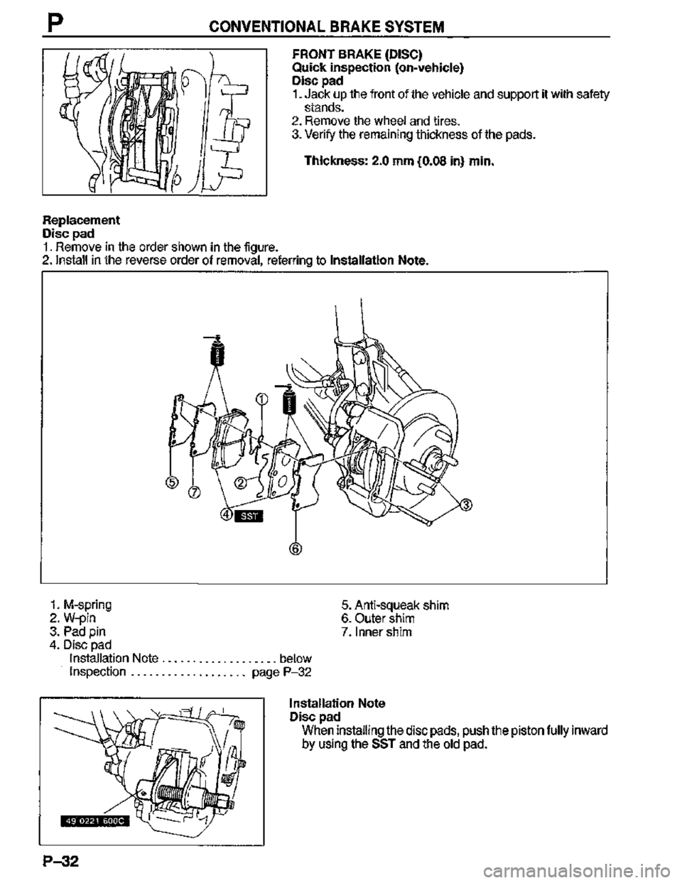 MAZDA MX-3 1995  Workshop Manual 