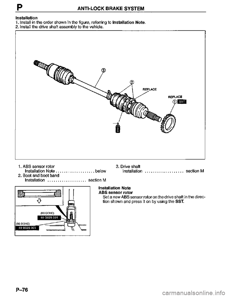 MAZDA MX-3 1995  Workshop Manual 