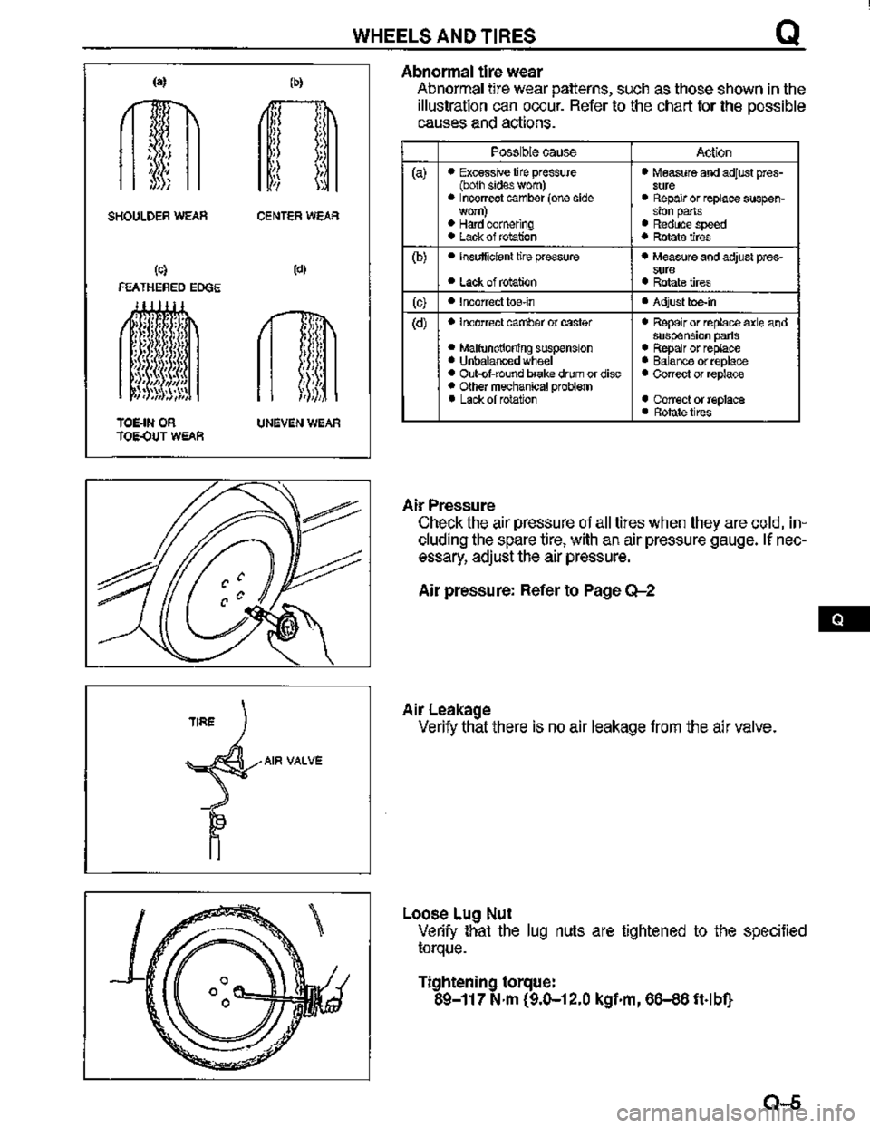 MAZDA MX-3 1995  Workshop Manual 