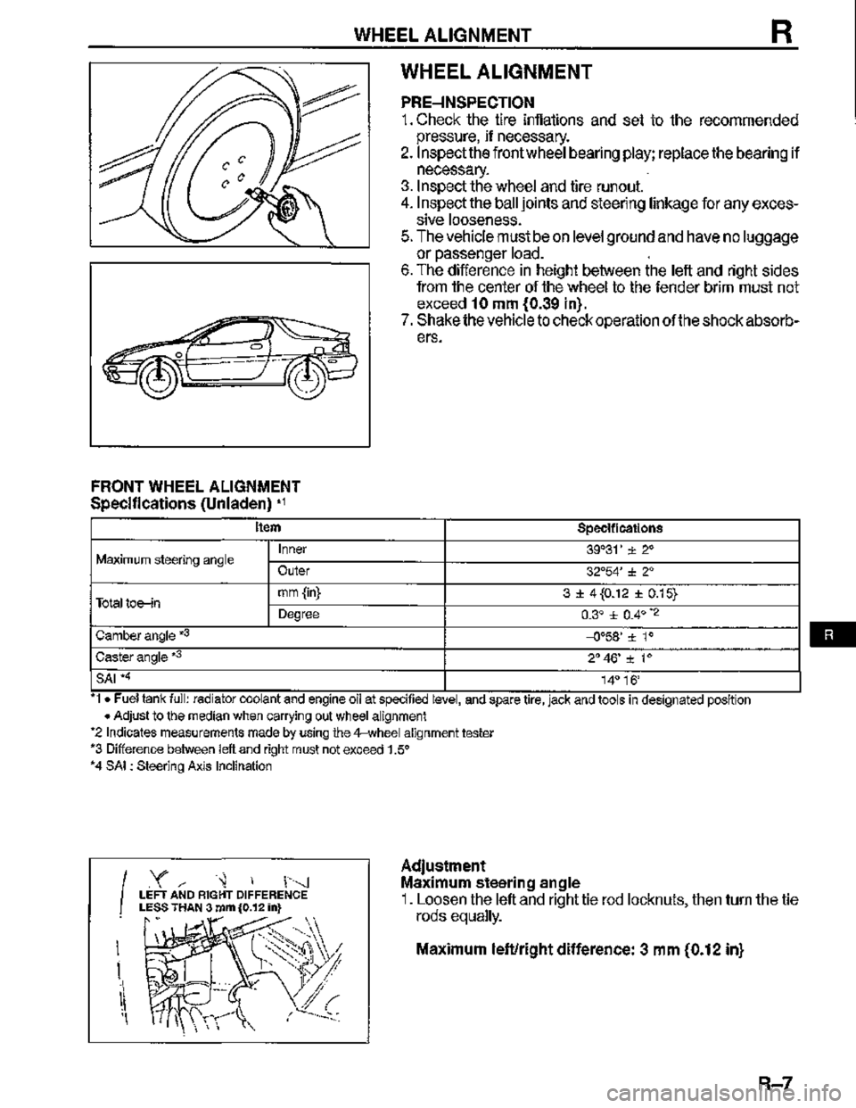 MAZDA MX-3 1995  Workshop Manual 