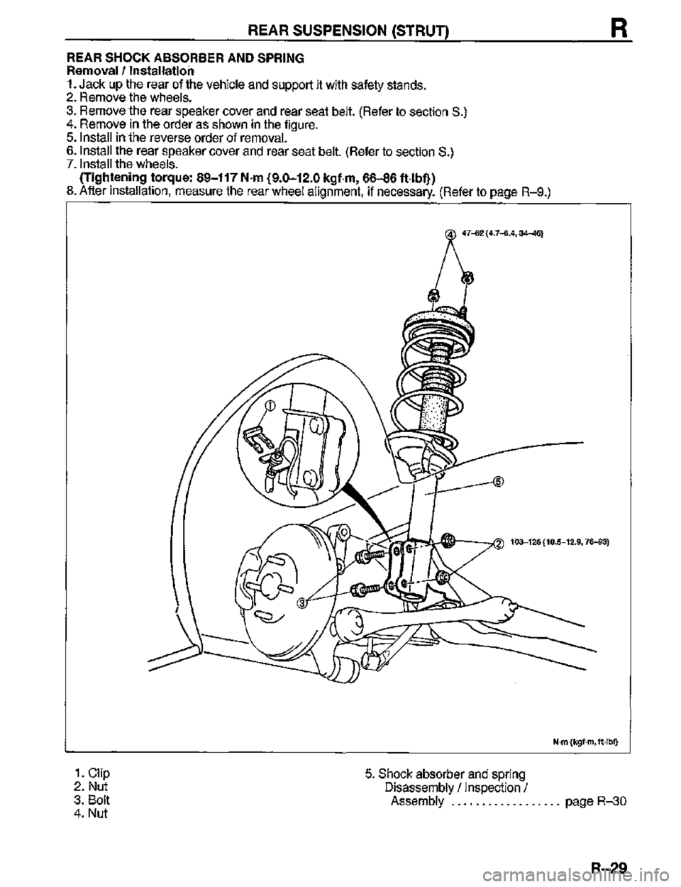 MAZDA MX-3 1995  Workshop Manual 