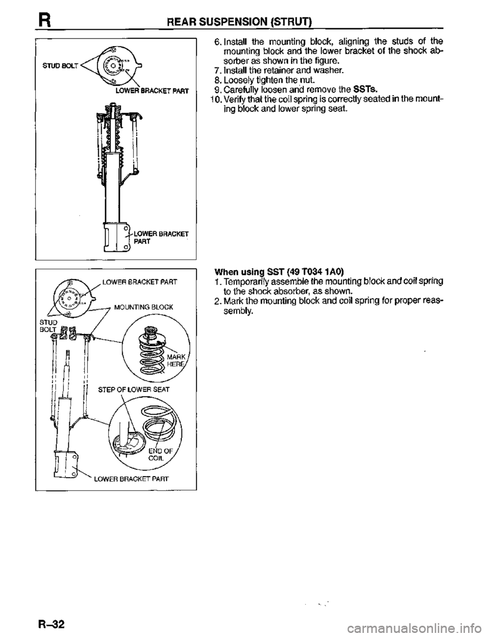 MAZDA MX-3 1995  Workshop Manual 