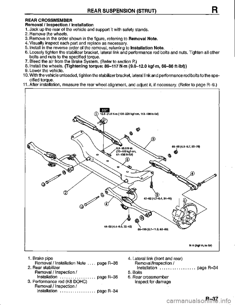 MAZDA MX-3 1995  Workshop Manual 