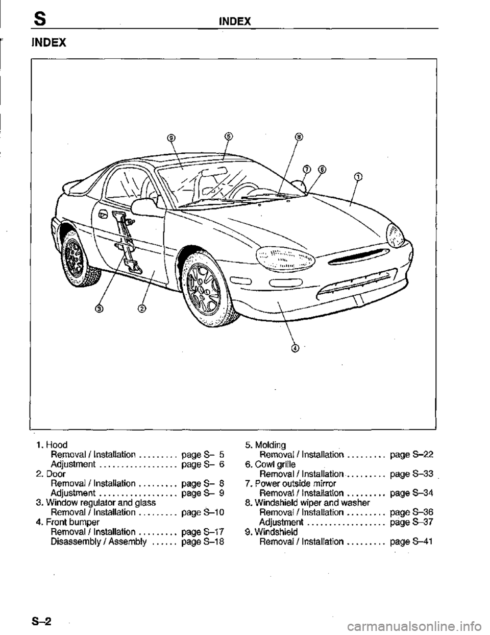 MAZDA MX-3 1995  Workshop Manual 