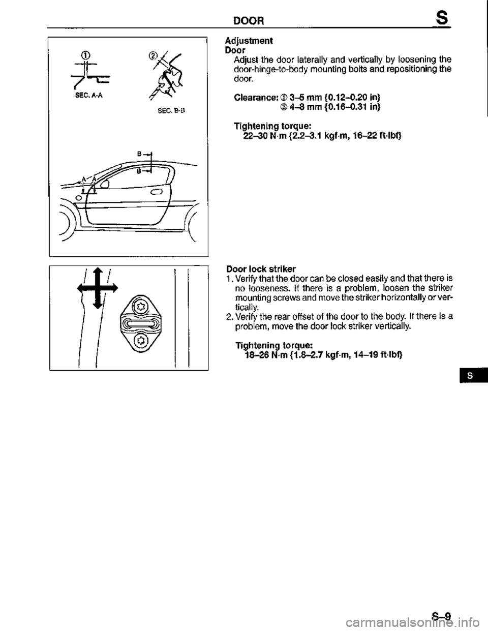 MAZDA MX-3 1995  Workshop Manual 