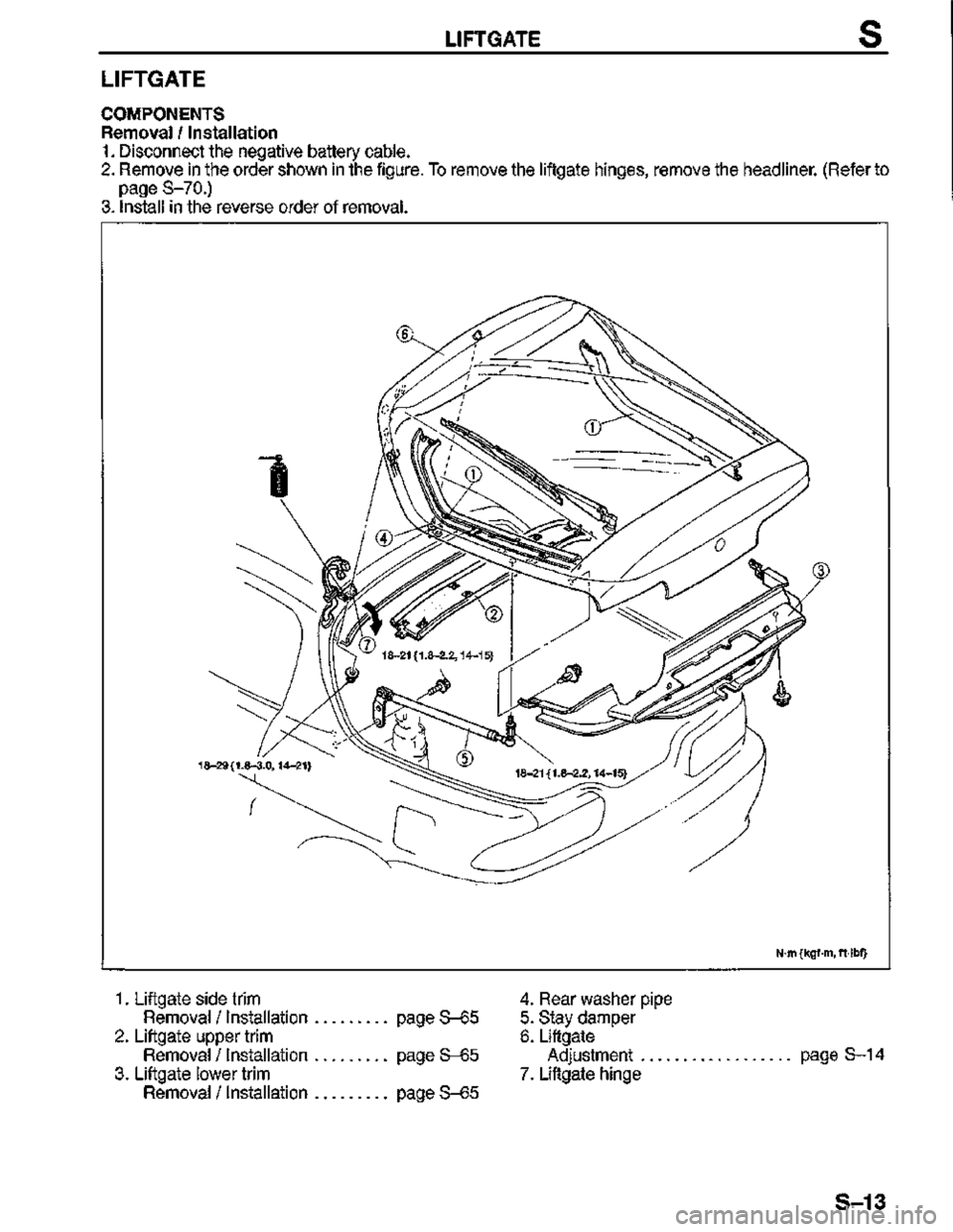 MAZDA MX-3 1995  Workshop Manual 