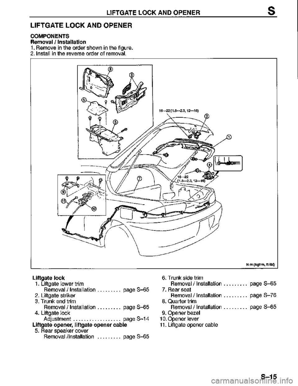 MAZDA MX-3 1995  Workshop Manual 