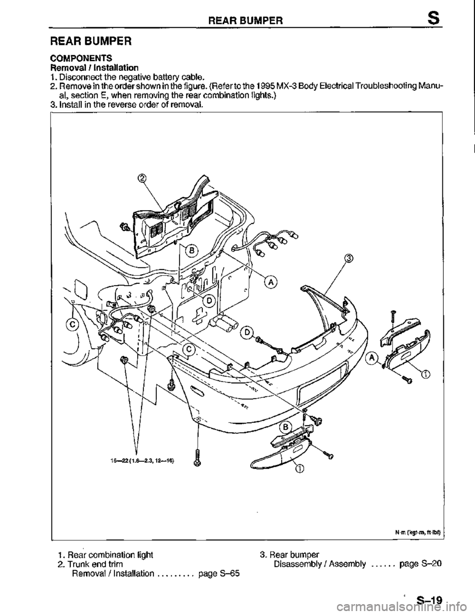 MAZDA MX-3 1995  Workshop Manual 