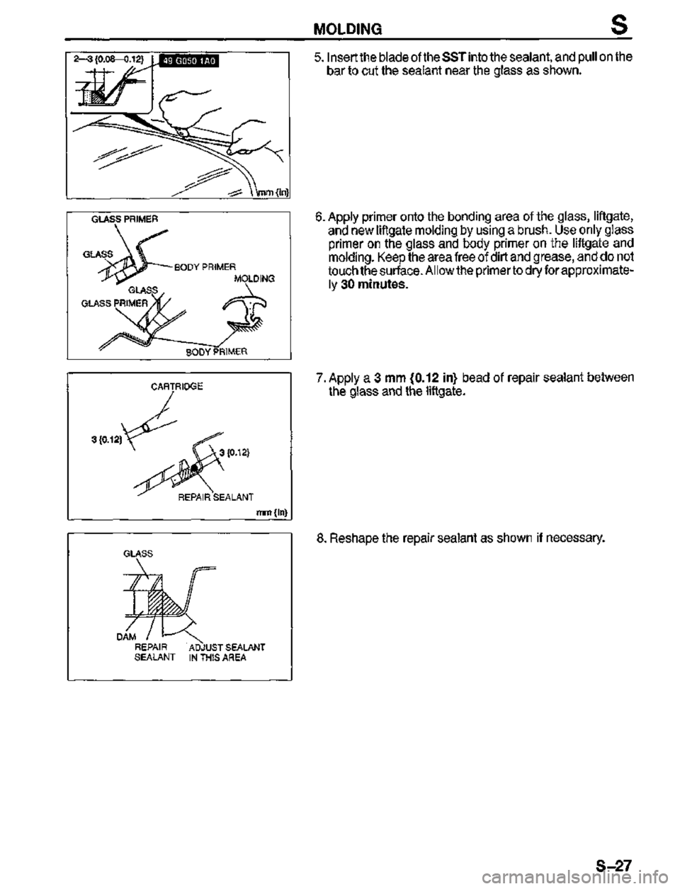 MAZDA MX-3 1995  Workshop Manual 