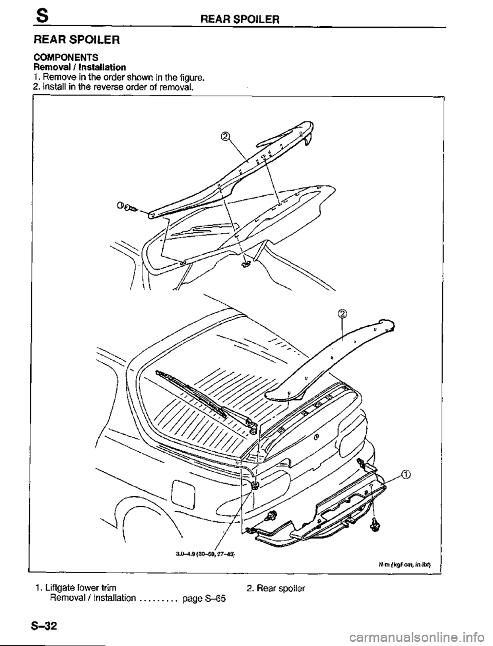 MAZDA MX-3 1995  Workshop Manual 