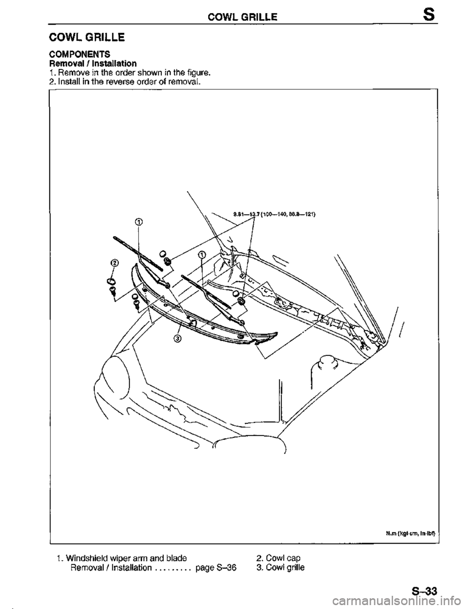 MAZDA MX-3 1995  Workshop Manual 