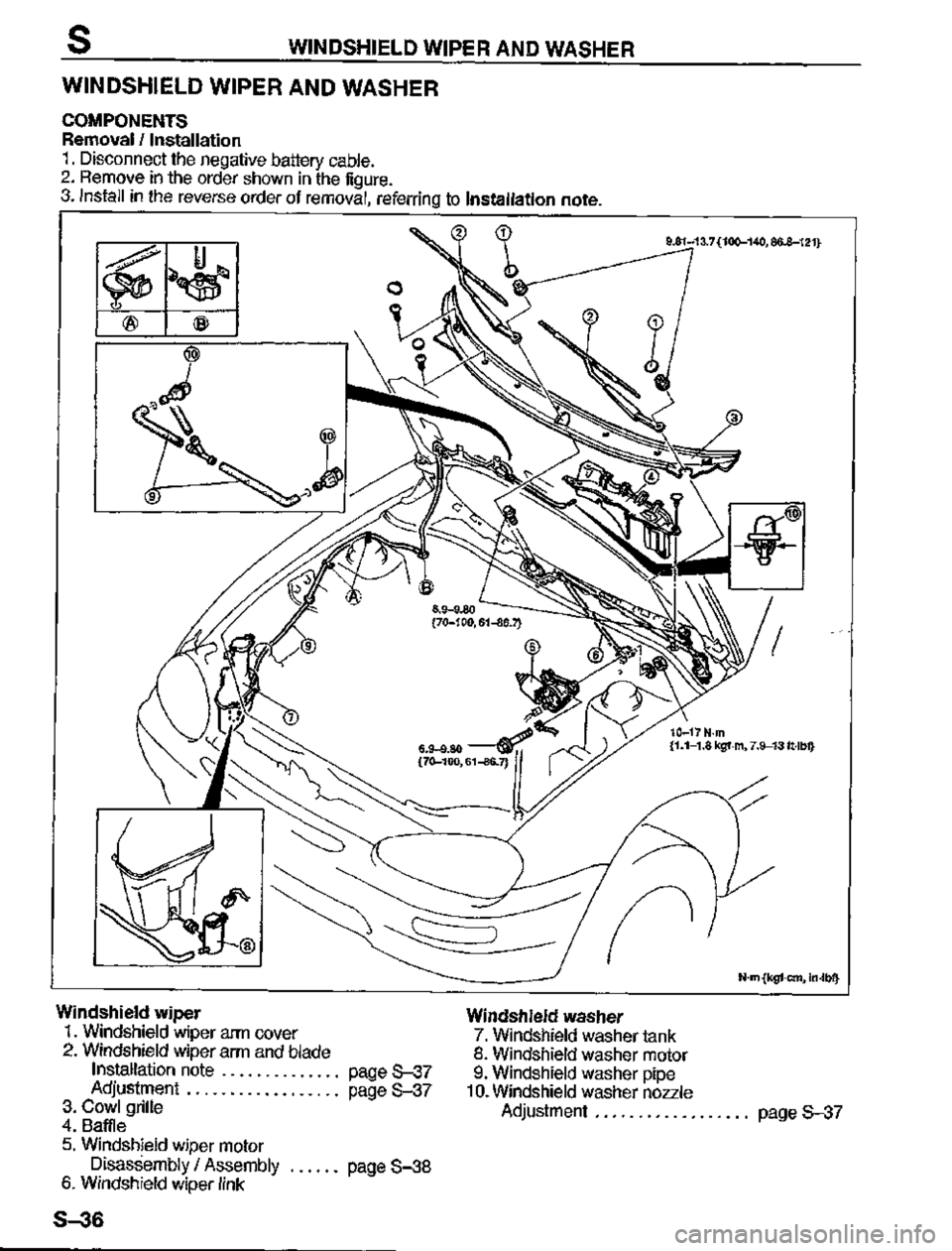 MAZDA MX-3 1995  Workshop Manual 