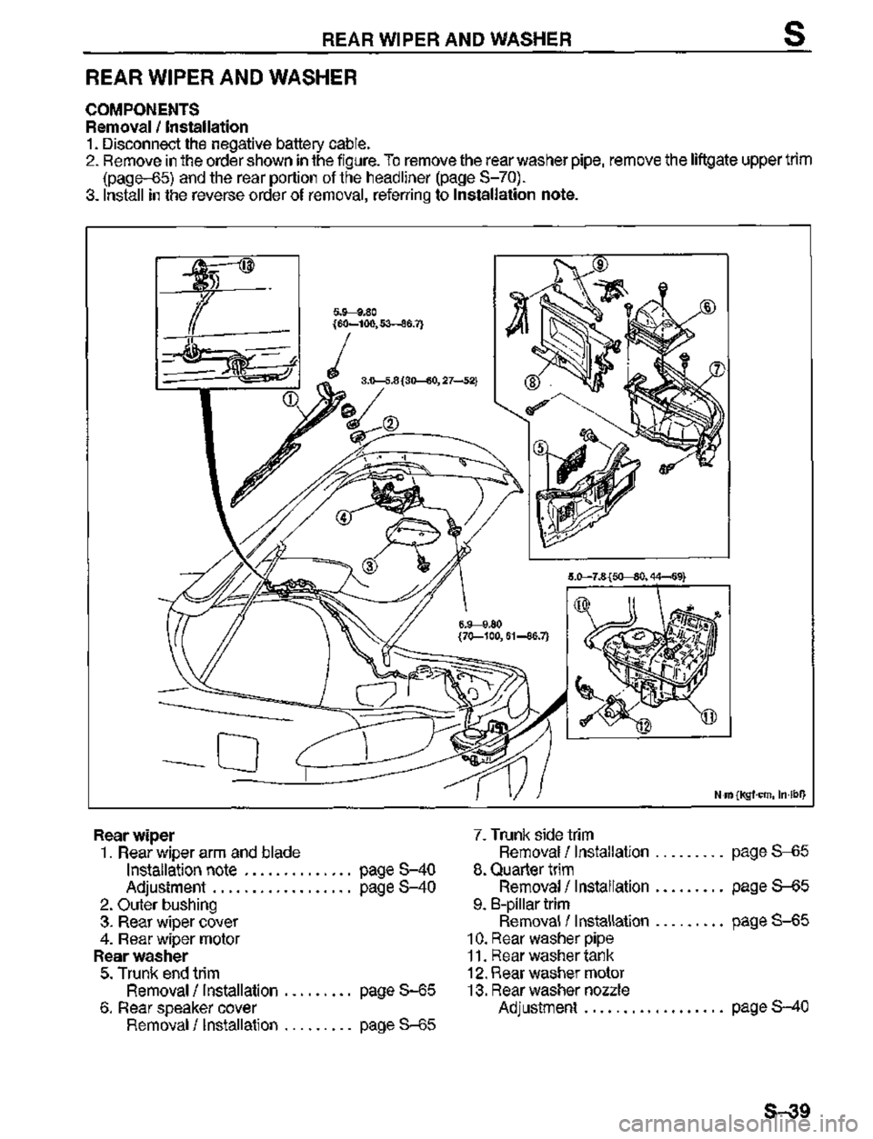MAZDA MX-3 1995  Workshop Manual 