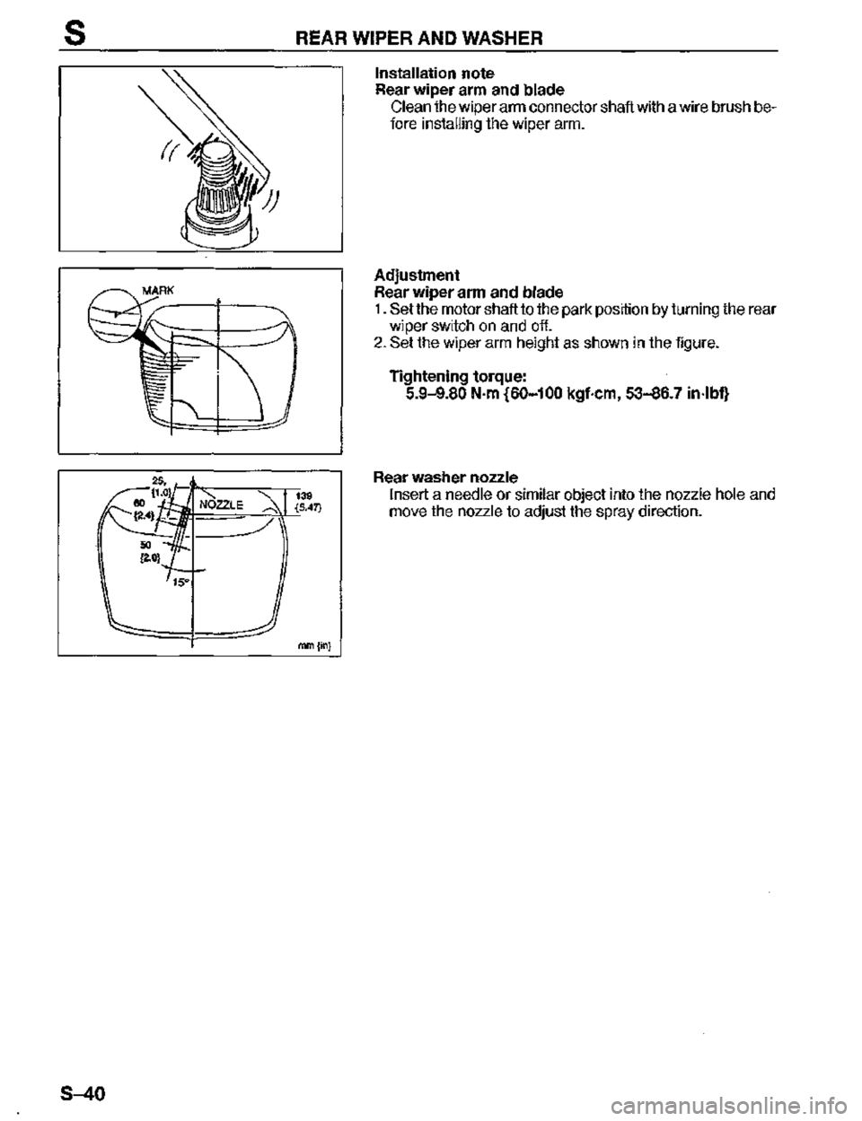 MAZDA MX-3 1995  Workshop Manual 