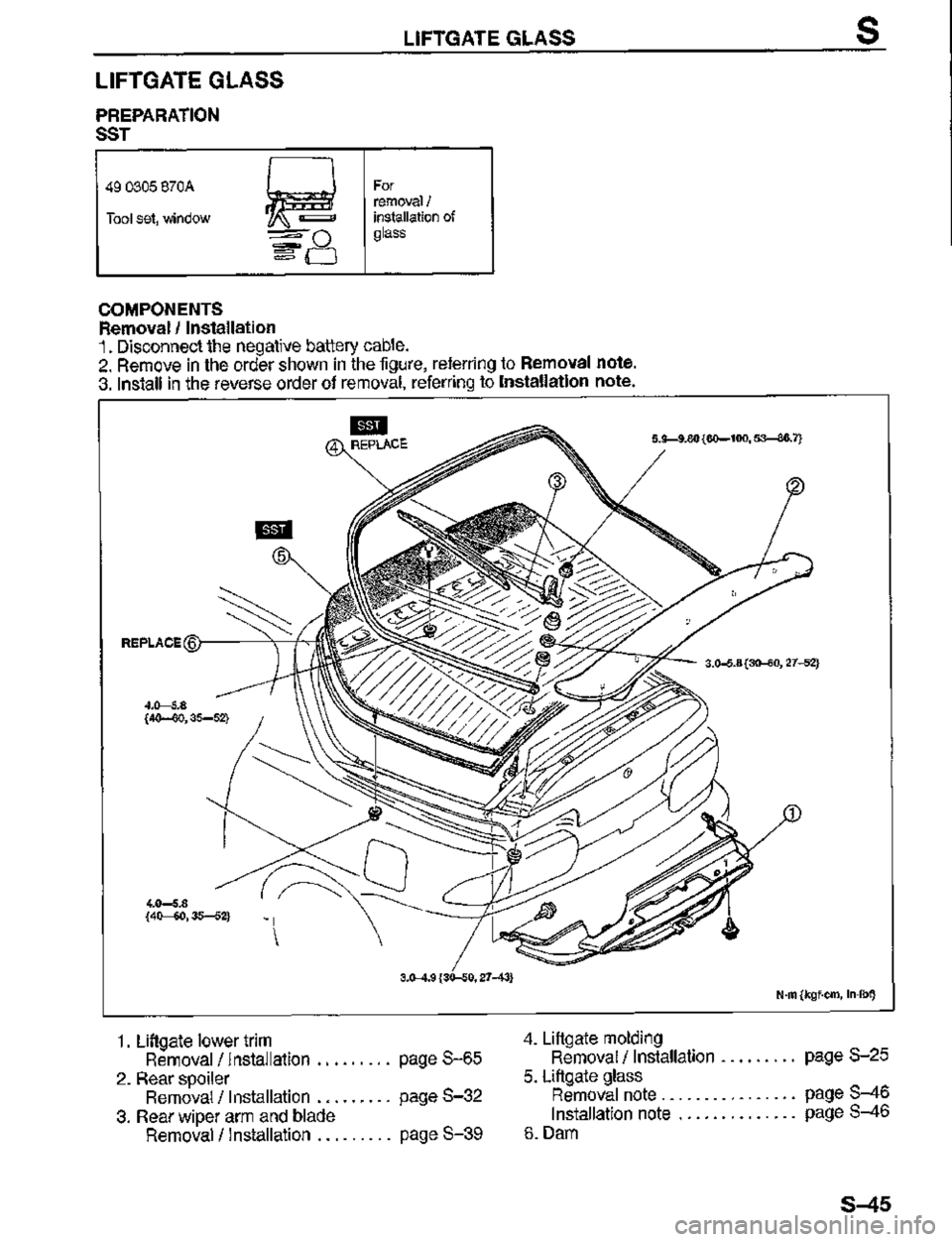MAZDA MX-3 1995  Workshop Manual 