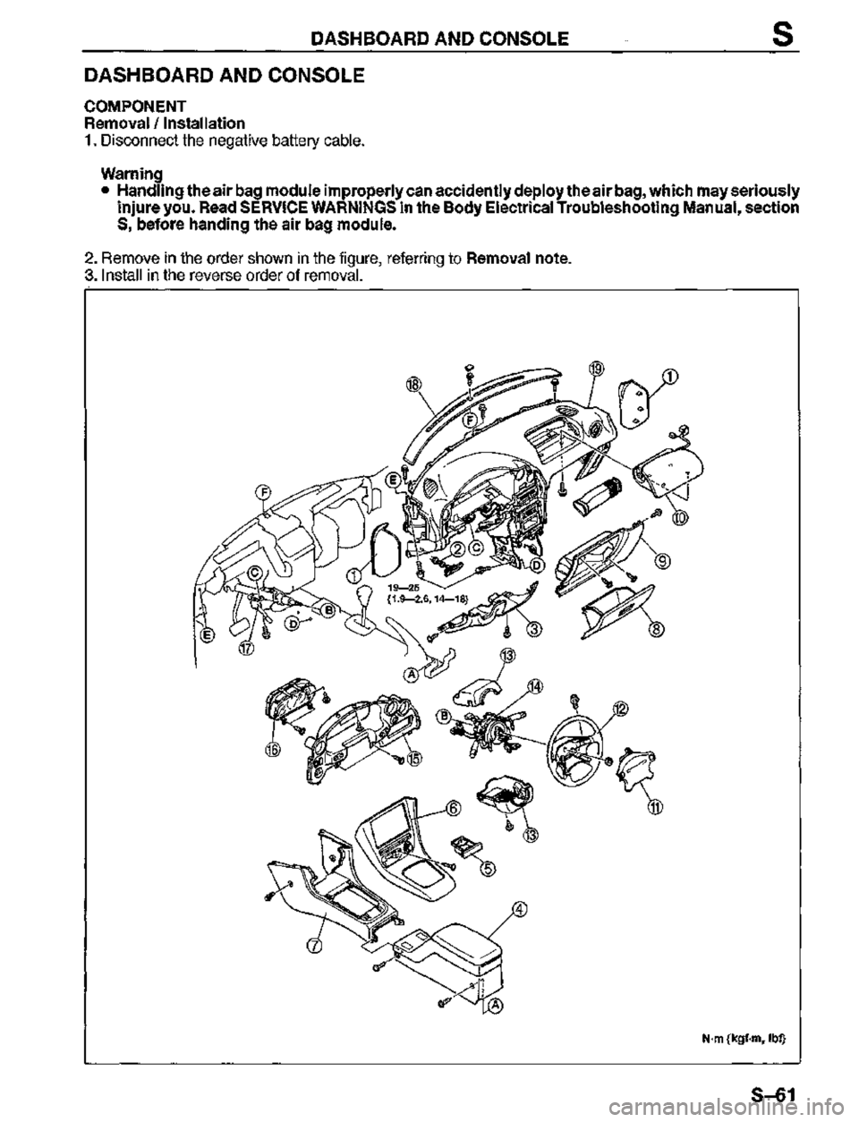 MAZDA MX-3 1995  Workshop Manual 