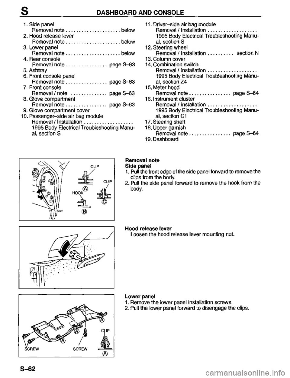 MAZDA MX-3 1995  Workshop Manual 