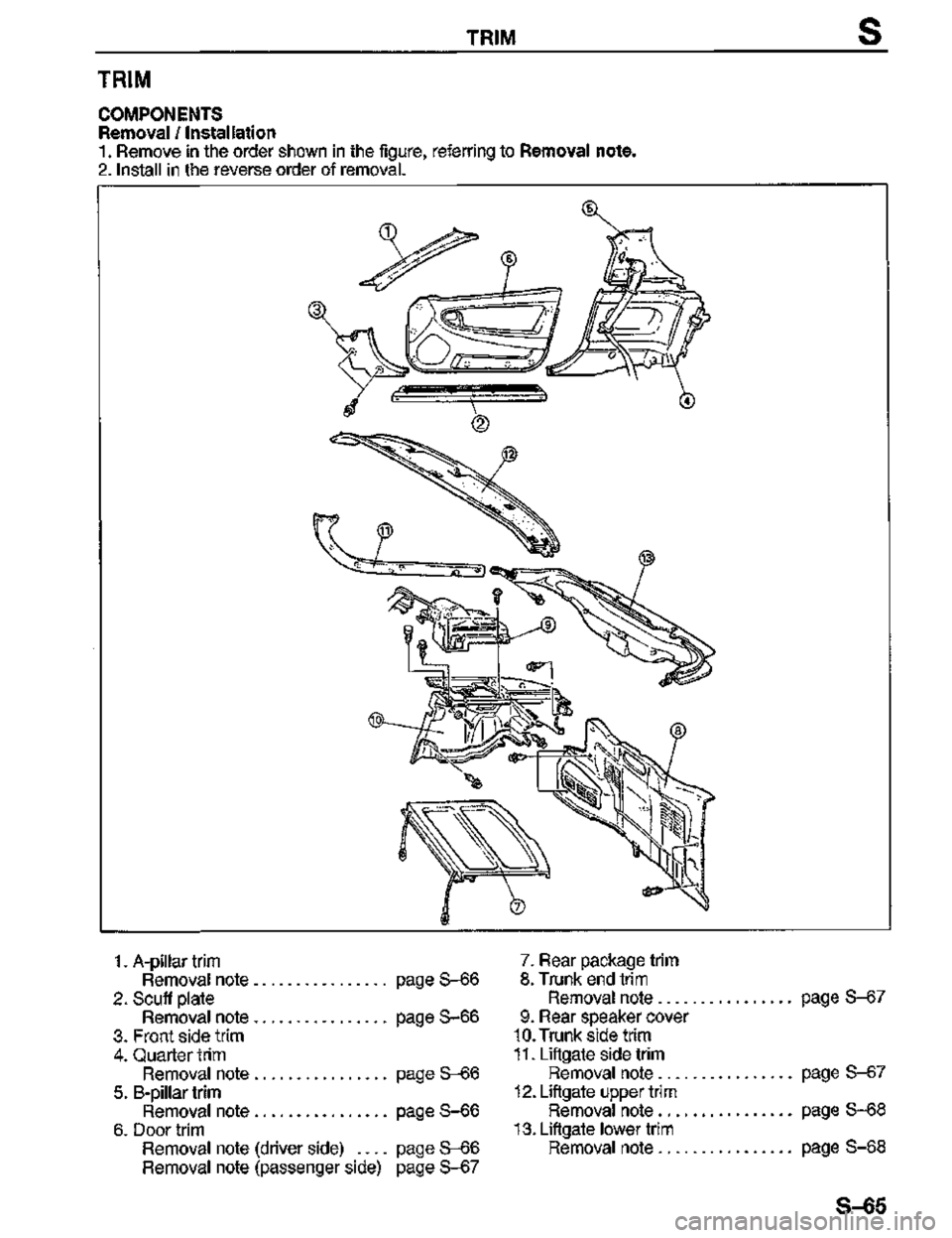 MAZDA MX-3 1995  Workshop Manual 