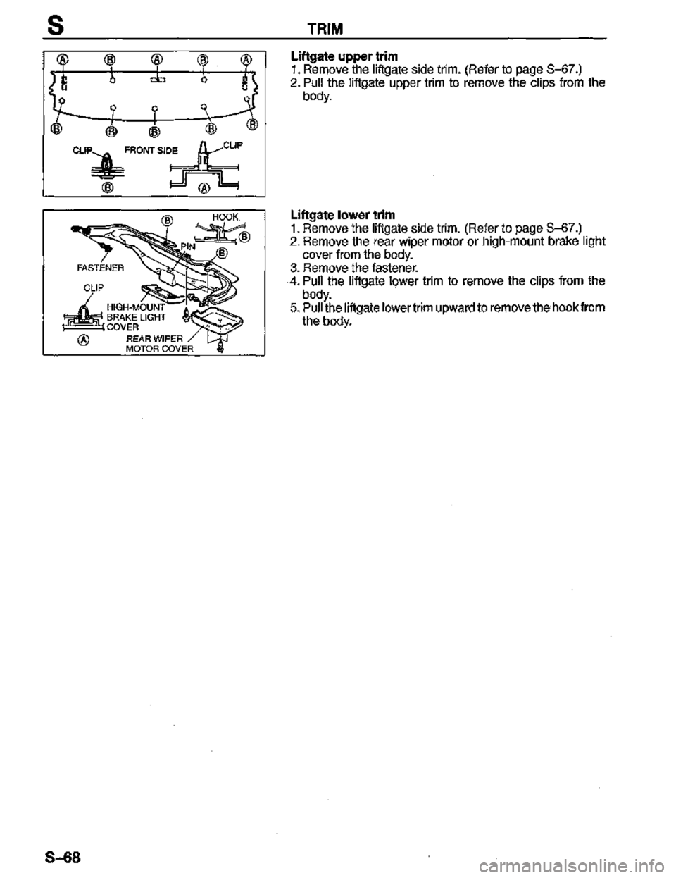 MAZDA MX-3 1995  Workshop Manual 